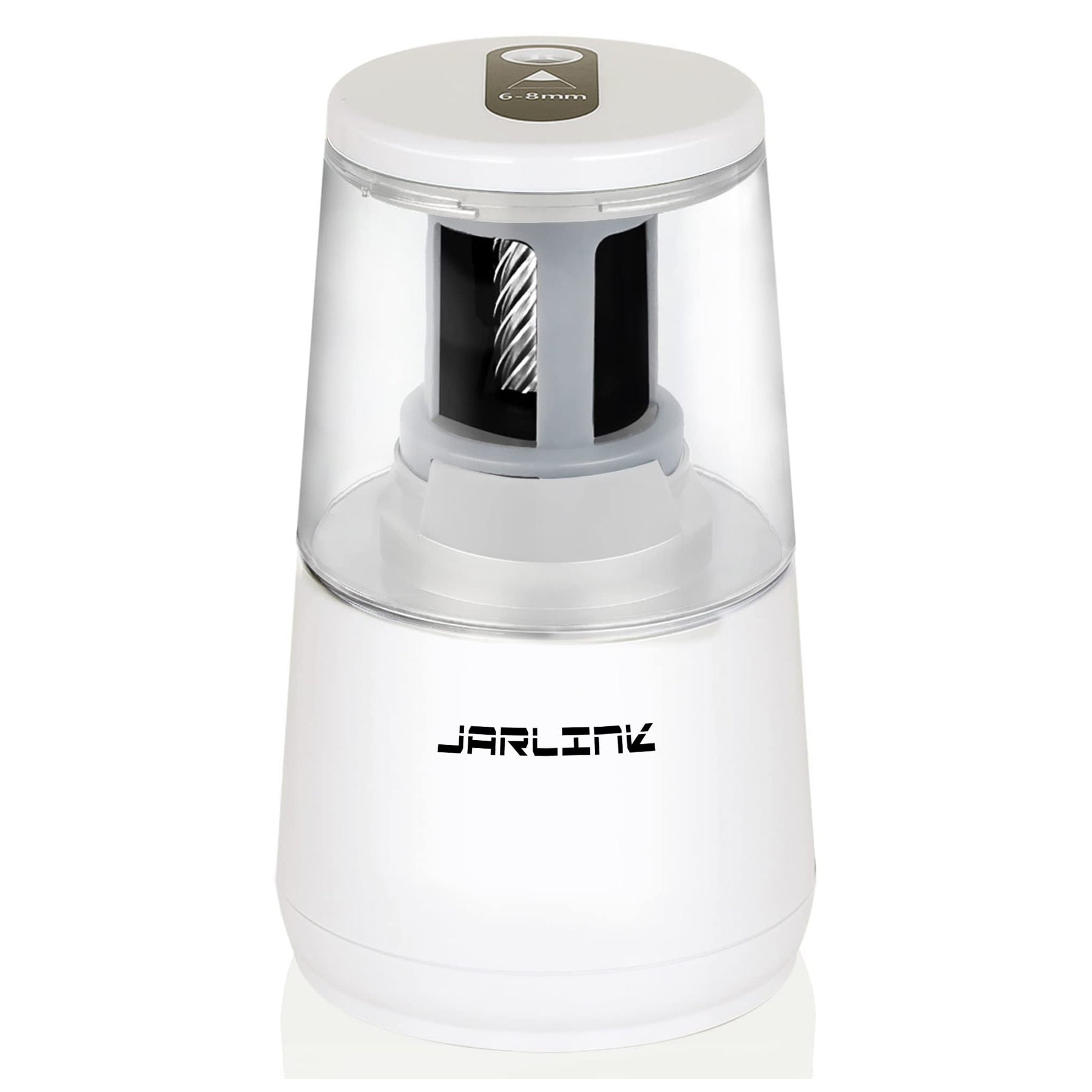 JARLINK Electric Pencil Sharpener, Heavy-duty Helical Blade to Fast Sharpen, Auto Stop for No.2/Colored Pencils(6-8mm), USB/Battery Operated in School Classroom/Office/Home