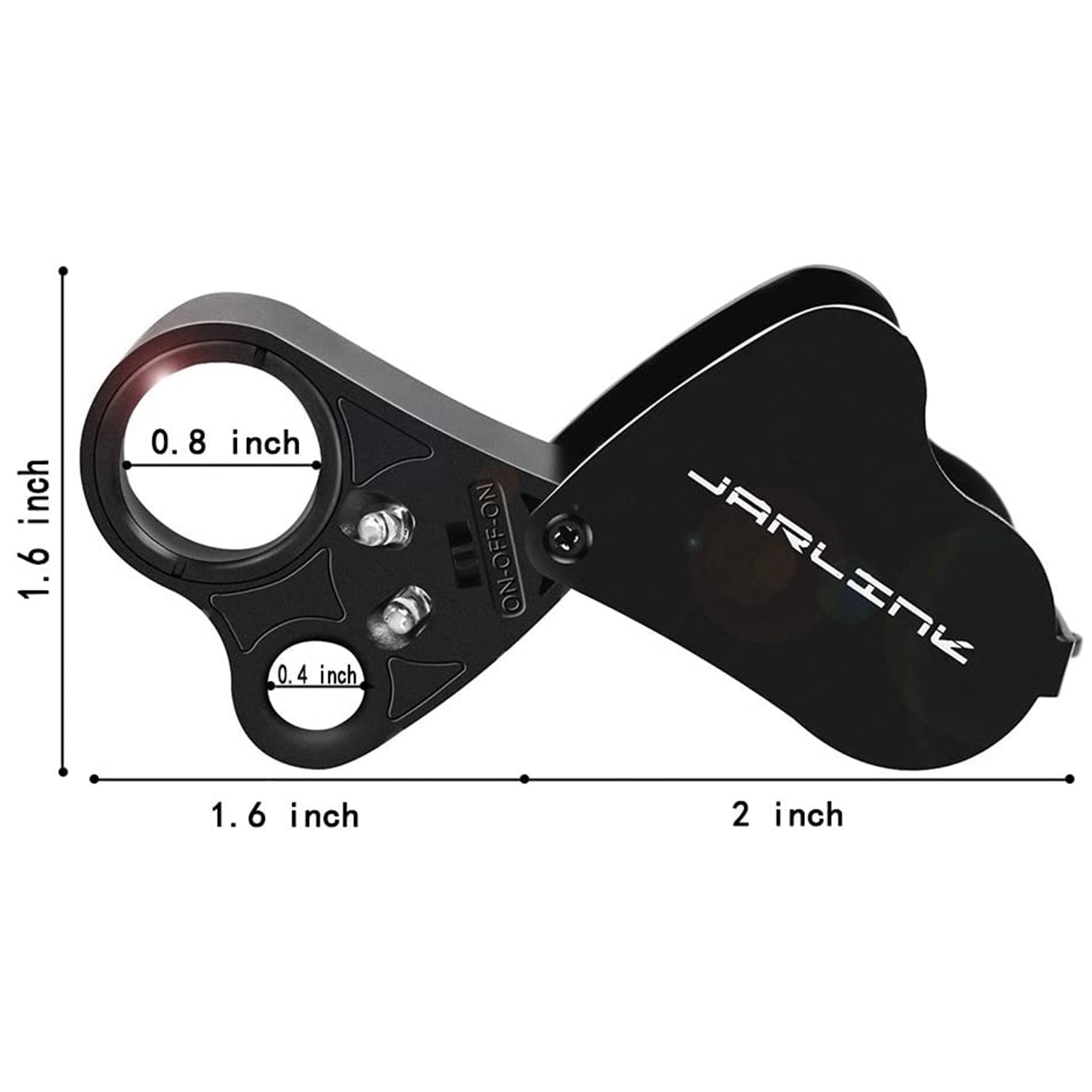 JARLINK 2 Pack 30X 60X Illuminated Jewelers Eye Loupe Magnifier