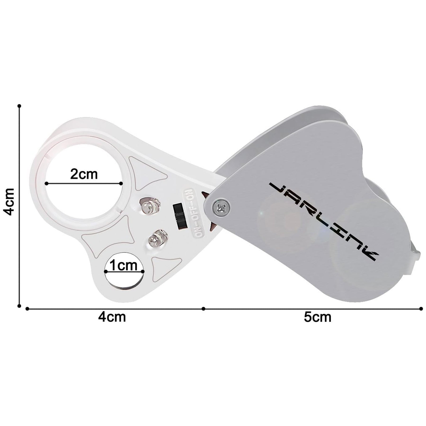 JARLINK 2 Pack 30X 60X Illuminated Jewelers Eye Loupe Magnifier