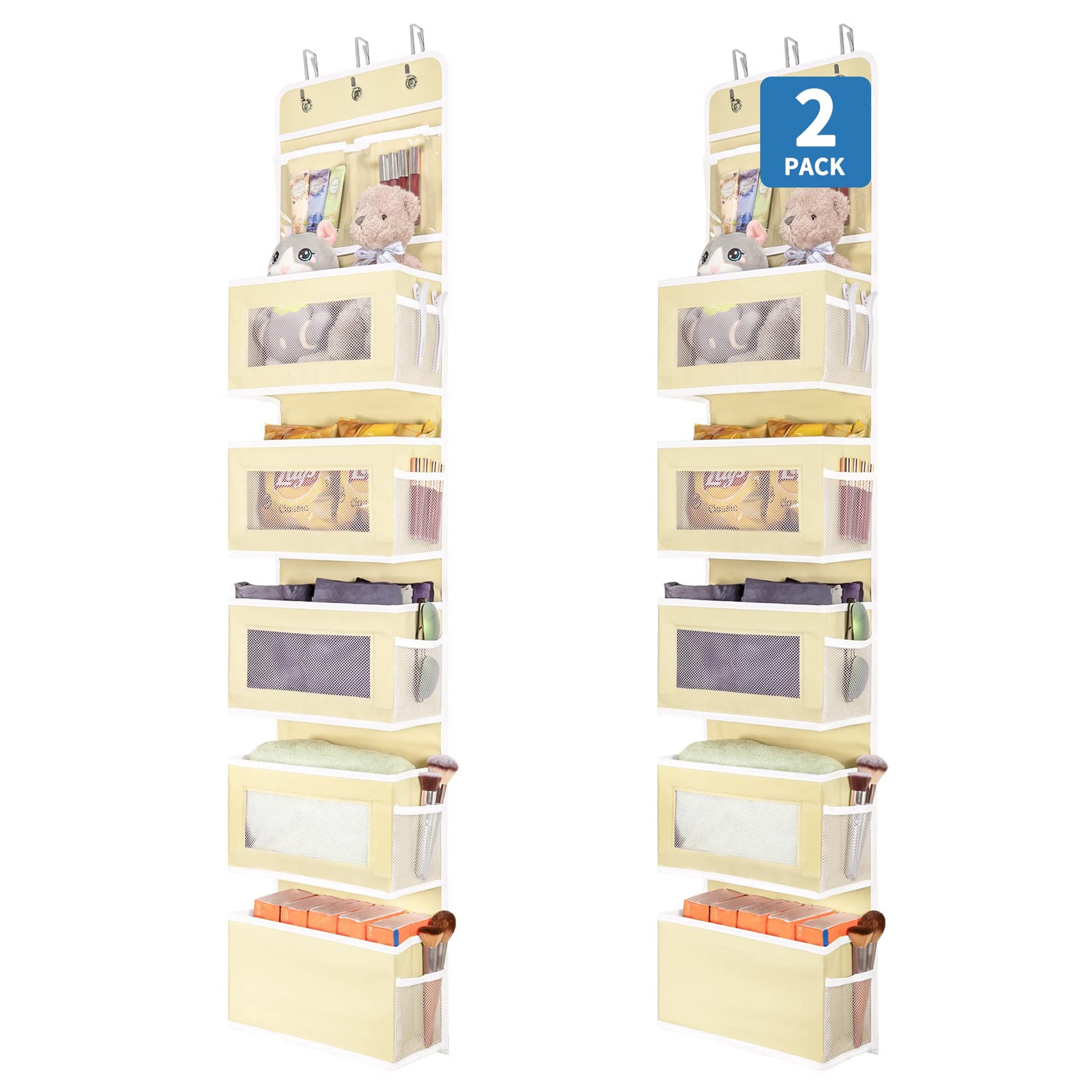 JARLINK 2 Pack 6-Shelf Over Door Hanging Organizer