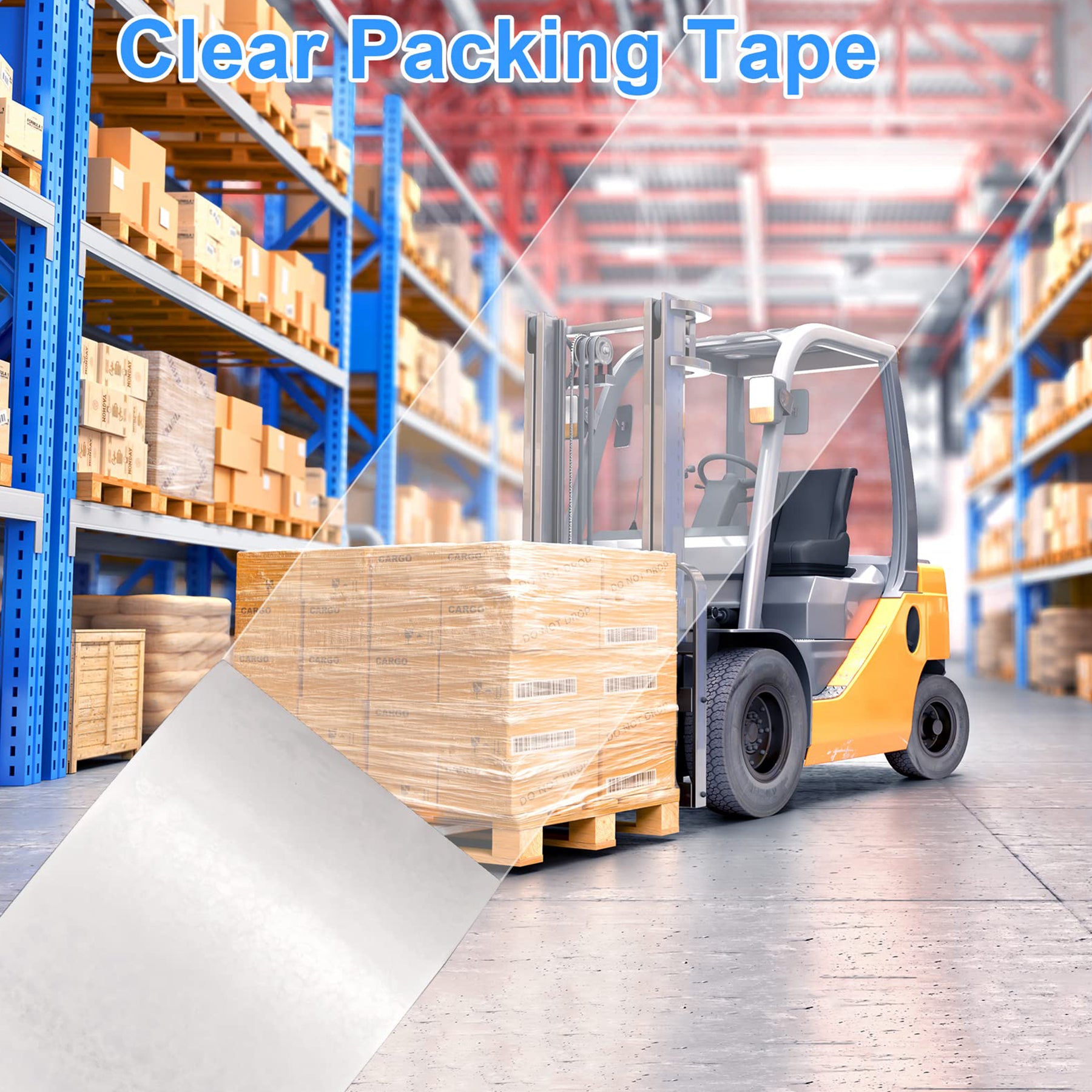 JARLINK Clear Packing Tape (18 Rolls), Heavy Duty Packaging Tape for Shipping Packaging Moving Sealing, 2.7mil Thick, 1.88 inches Wide, 60 Yards Per Roll, 1080 Total Yards