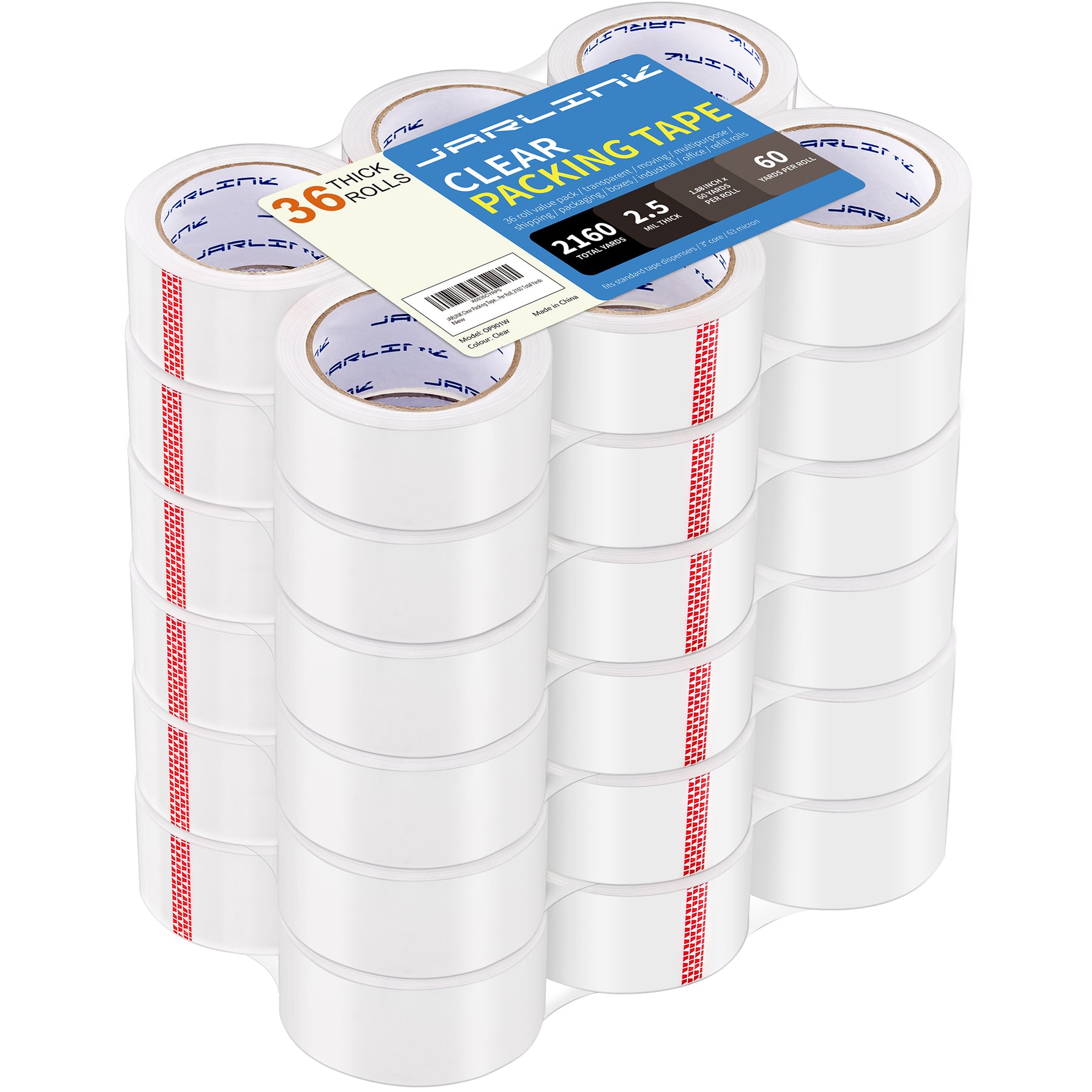 JARLINK Clear Packing Tape, Heavy Duty Packaging Tape