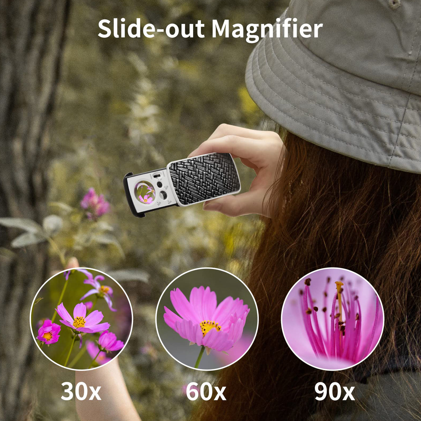 JARLINK 2 Pack Jewelers Loupe, 30X 60X Illuminated