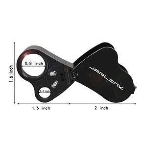 JARLINK 30X 60X Illuminated Jewelers Eye Loupe Magnifier