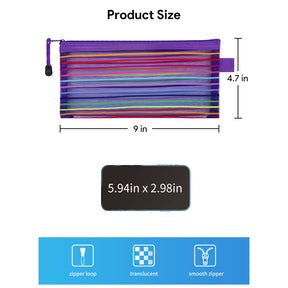 JARLINK 40 Pack 10 Colors Zipper Mesh Pouch, Storage Pouches Multipurpose Travel Bags for Office Supplies Cosmetics Travel Accessories Multicolor