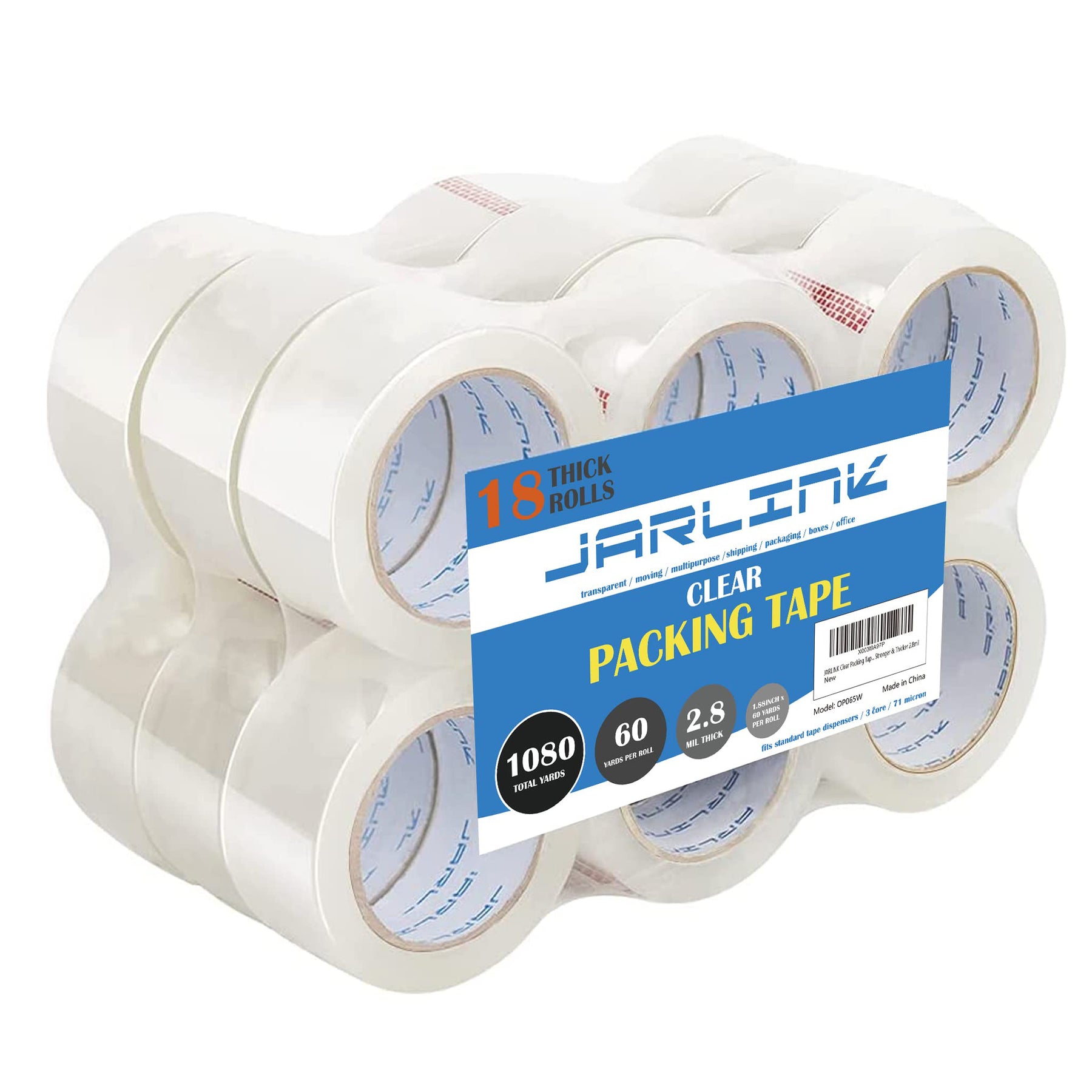 100 Rolls Packing Clear Sticky Tape 48mm*50m sealing removal postage bulk  buy