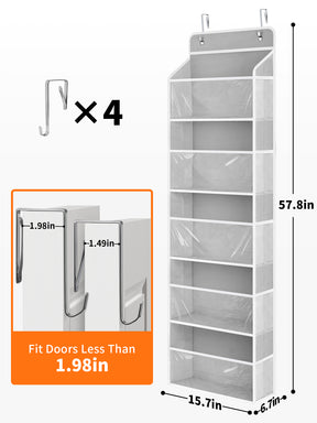 JARLINK Over The Door Toy Storage Organizer w/Clear Window