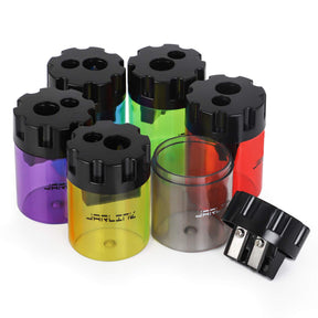 JARLINK 6 Pack Manual Pencil Sharpeners, Dual Holes Colorful Sharpener with lid for No.2/Colored/Art Pencils, Kids Adults Portable Sharpener for School Office Home and More