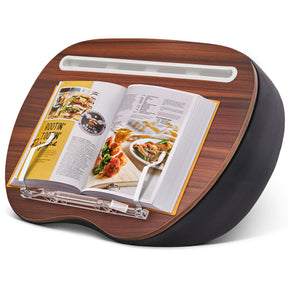 JARLINK Lap Beanbag Book Stand, Hands-Free Reading Pillow Stand for Neck Support, Comfortable Beanbag Book Holder for Bed, Sofa, Dorm Room, Travel (Muted Gray)