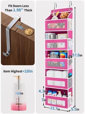 JARLINK Over the Door Organizer for Bedroom, Pantry, Bathroom, 5 Shelf