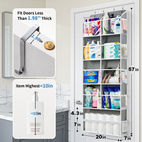 JARLINK Over the Door Organizer for Bedroom, Pantry, Bathroom, 5 Shelf