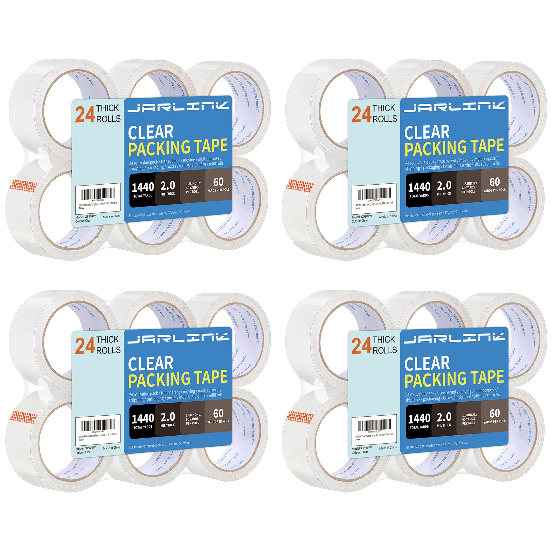 JARLINK Clear Packing Tape, Heavy Duty Packaging Tape