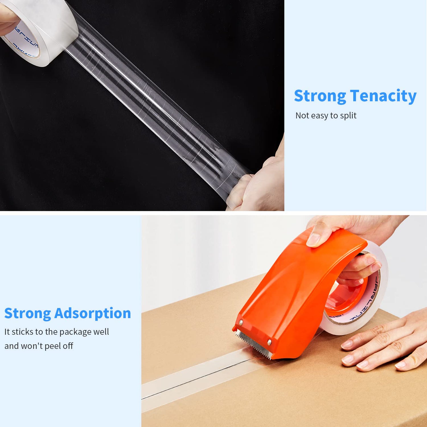 JARLINK Clear Packing Tape (12 Rolls), Heavy Duty Packaging Tape for S