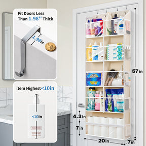 JARLINK Over the Door Organizer for Bedroom, Pantry, Bathroom, 5 Shelf