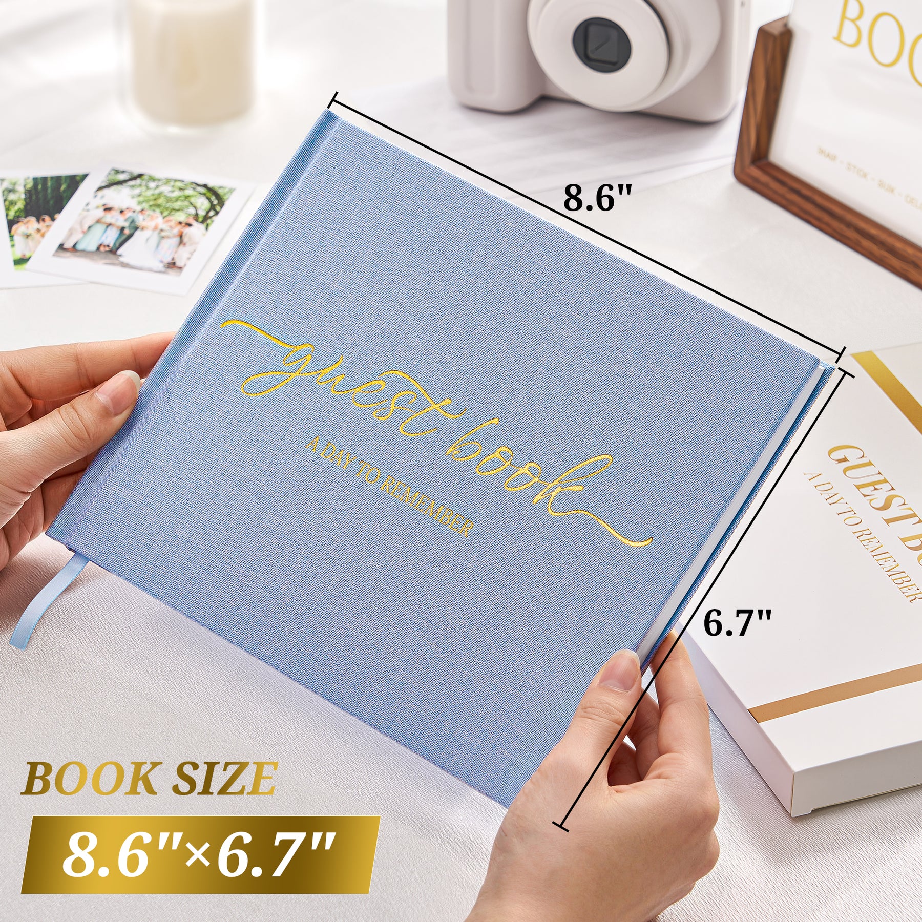 JARLINK Wedding Guest Book for Reception, Polaroid Sign-in Guestbook