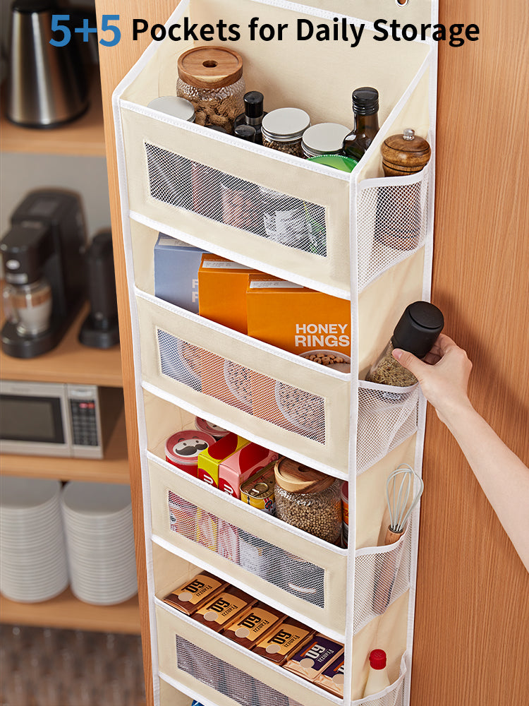 JARLINK Over the Door Organizer for Bedroom, Pantry, Bathroom, 5 Shelf