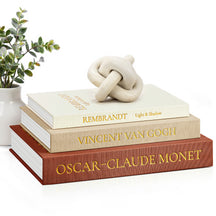 JARLINK Aesthetic Decorative Books, Set of 3 Linen Faux Book Boxes
