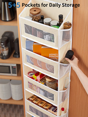 JARLINK Over the Door Organizer for Bedroom, Pantry, Bathroom, 5 Shelf