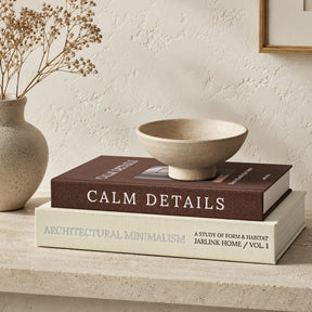 JARLINK Aesthetic Decorative Books, Set of 2 Linen Faux Book Boxes