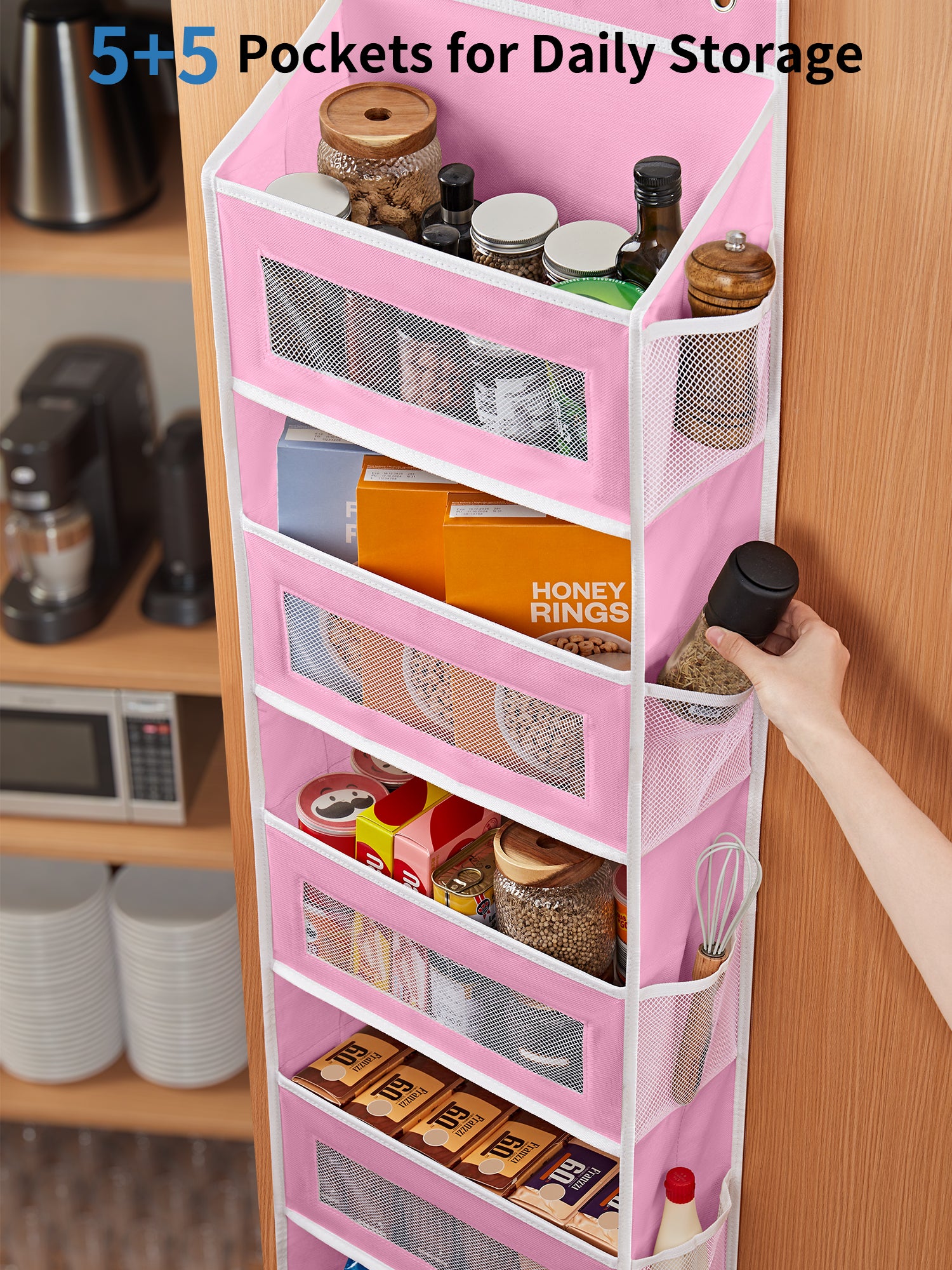 JARLINK Over the Door Organizer for Bedroom, Pantry, Bathroom, 5 Shelf