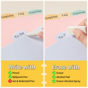JARLINK 8 Tabs Binder Dividers for 3 Ring Binders, Write & Erase