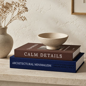 JARLINK Aesthetic Decorative Books, Set of 2 Linen Faux Book Boxes