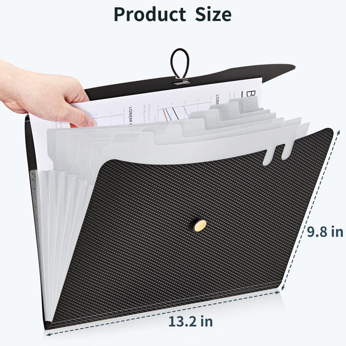 JARLINK 7 Pockets Expanding File Folder, A4 Size Accordion File Folders with 12 Labels, Cute Paper Organizer, Portable Document Organizer for Home College School Office Supplies
