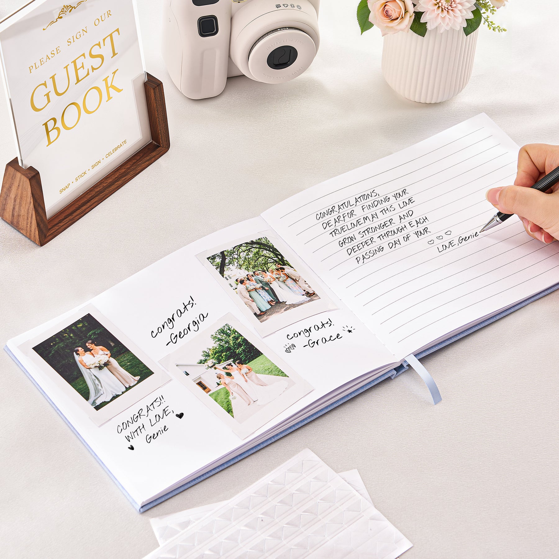 JARLINK Wedding Guest Book for Reception, Polaroid Sign-in Guestbook