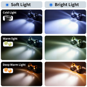 JARLINK Magnifying Glasses with LED Light, 14 Lenses, Hands Free