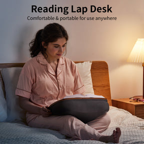 JARLINK Lap Beanbag Book Stand, Hands-Free Reading Pillow Stand for Neck Support, Comfortable Beanbag Book Holder for Bed, Sofa, Dorm Room, Travel (Muted Gray)