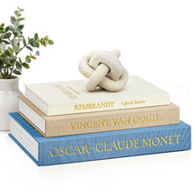 JARLINK Aesthetic Decorative Books, Set of 3 Linen Faux Book Boxes