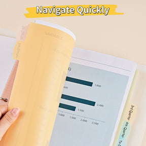 JARLINK 8 Tabs Binder Dividers for 3 Ring Binders, Write & Erase
