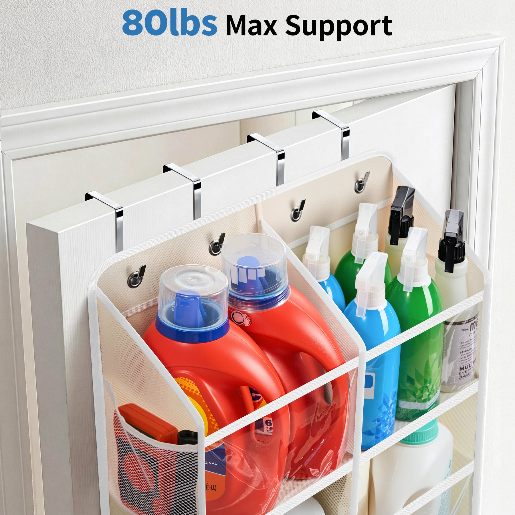 JARLINK Over the Door Organizer for Bedroom, Pantry, Bathroom, 5 Shelf