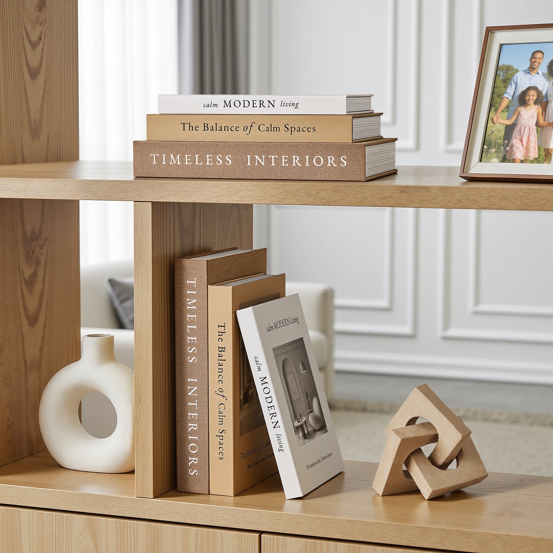 JARLINK Decorative Books, Set of 3 Stackable Fake Book Storage Boxes