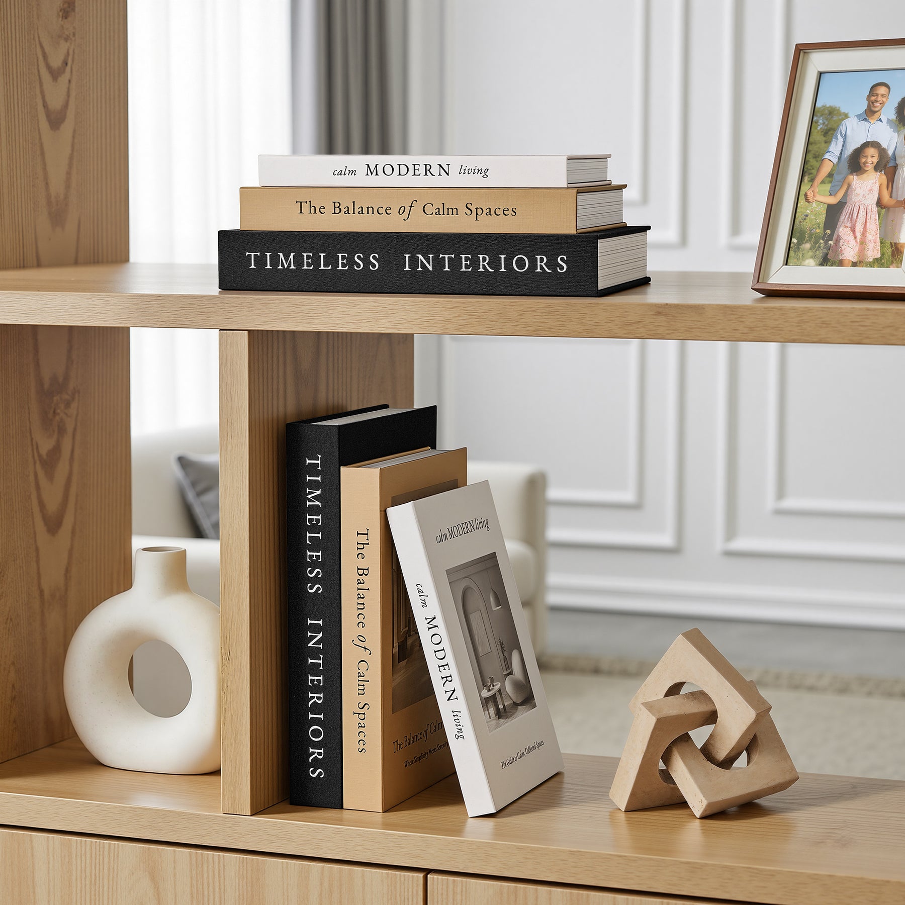 JARLINK Decorative Books, Set of 3 Stackable Fake Book Storage Boxes