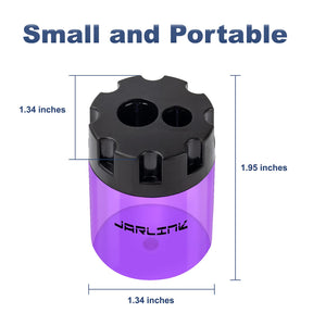 JARLINK 6 Pack Manual Pencil Sharpeners, Dual Holes Colorful Sharpener with lid for No.2/Colored/Art Pencils, Kids Adults Portable Sharpener for School Office Home and More