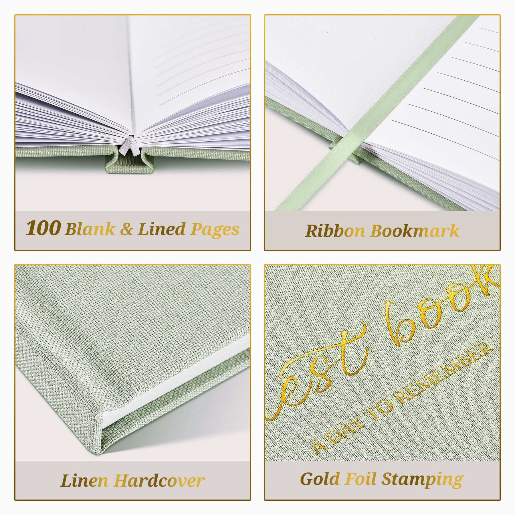 JARLINK Wedding Guest Book for Reception, Polaroid Sign-in Guestbook