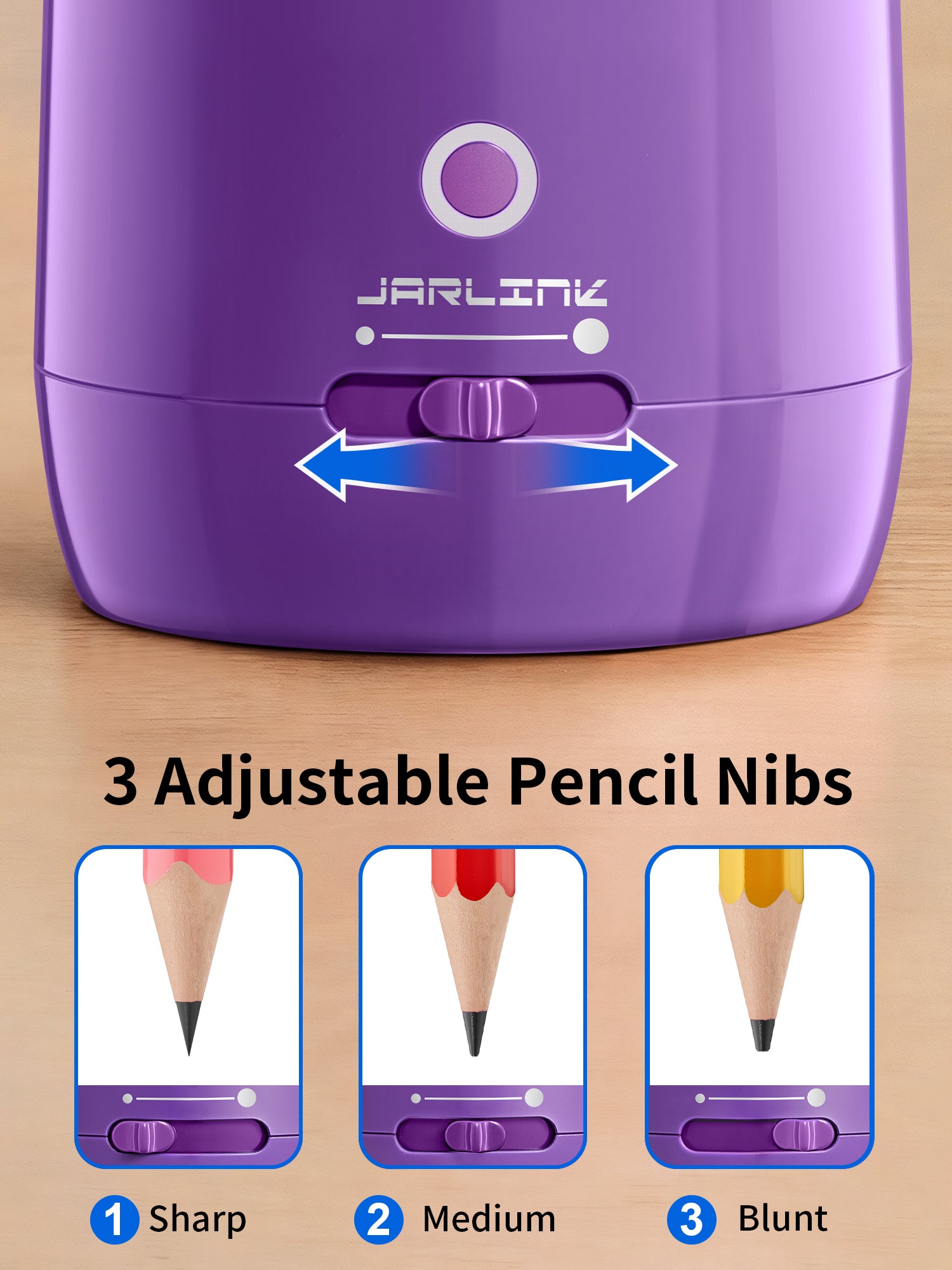 JARLINK Automatic Electric Pencil Sharpener, Rechargeable