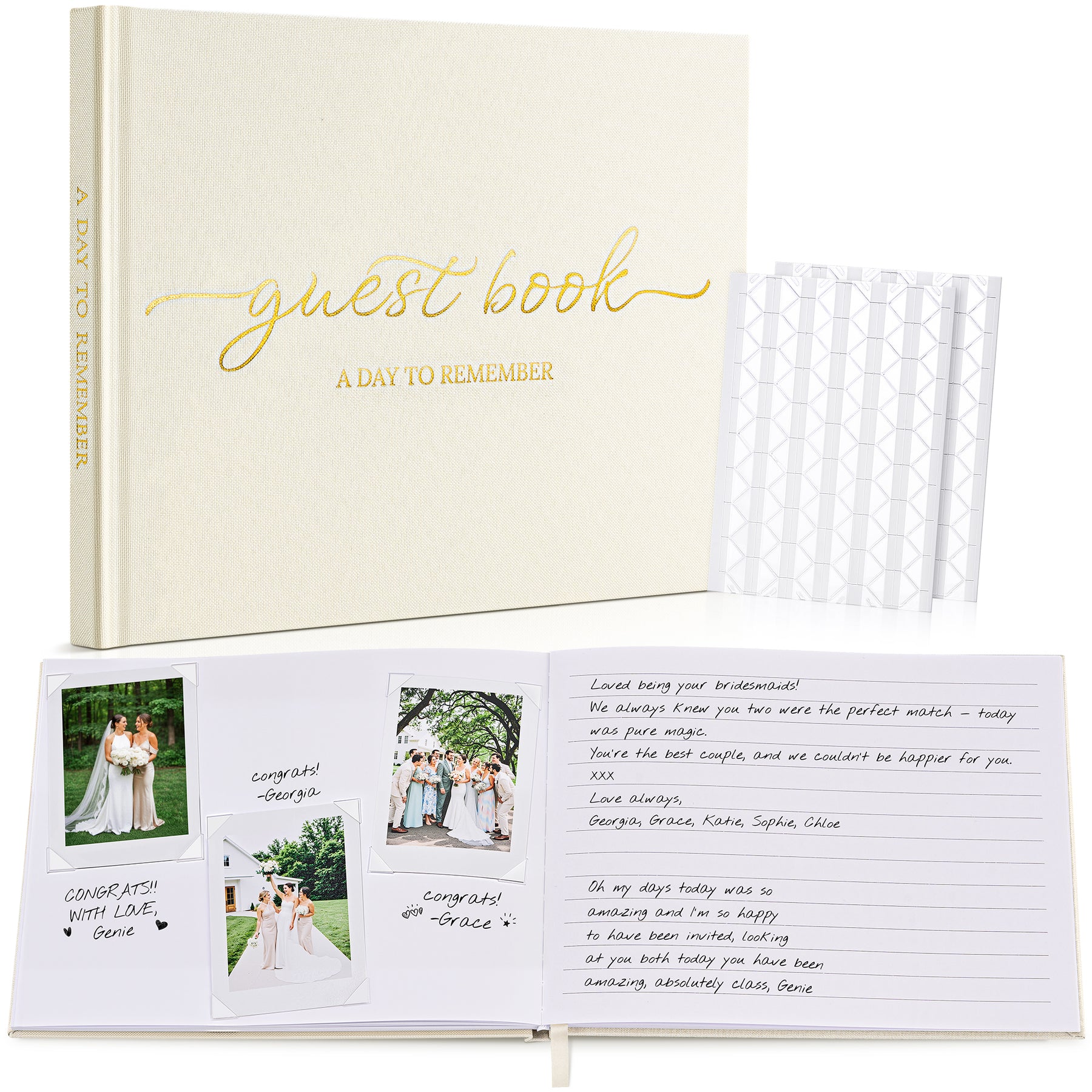 JARLINK Wedding Guest Book for Reception, Polaroid Sign-in Guestbook