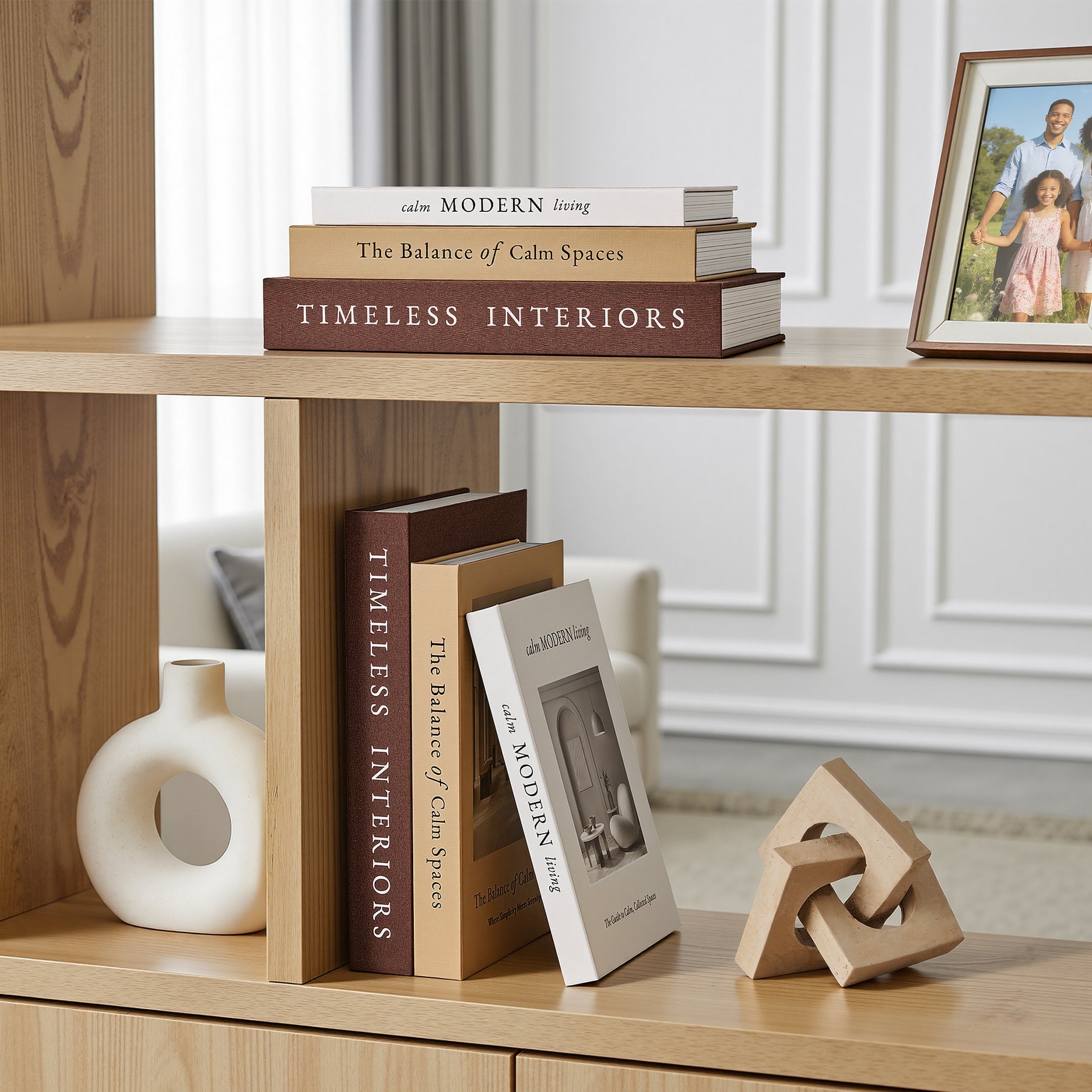 JARLINK Decorative Books, Set of 3 Stackable Fake Book Storage Boxes