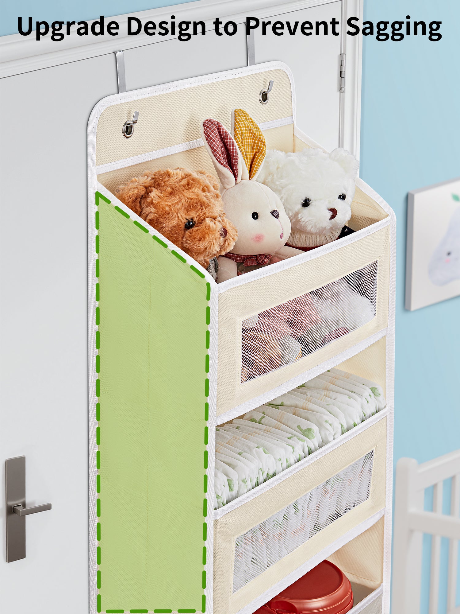 JARLINK Over the Door Organizer for Bedroom, Pantry, Bathroom, 5 Shelf