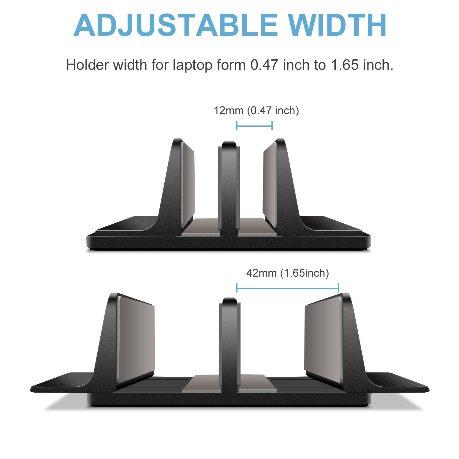 JARLINK Vertical Laptop Stand, Adjustable Aluminum Desktop Holder