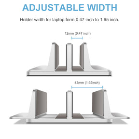 JARLINK Vertical Laptop Stand, Adjustable Aluminum Desktop Holder