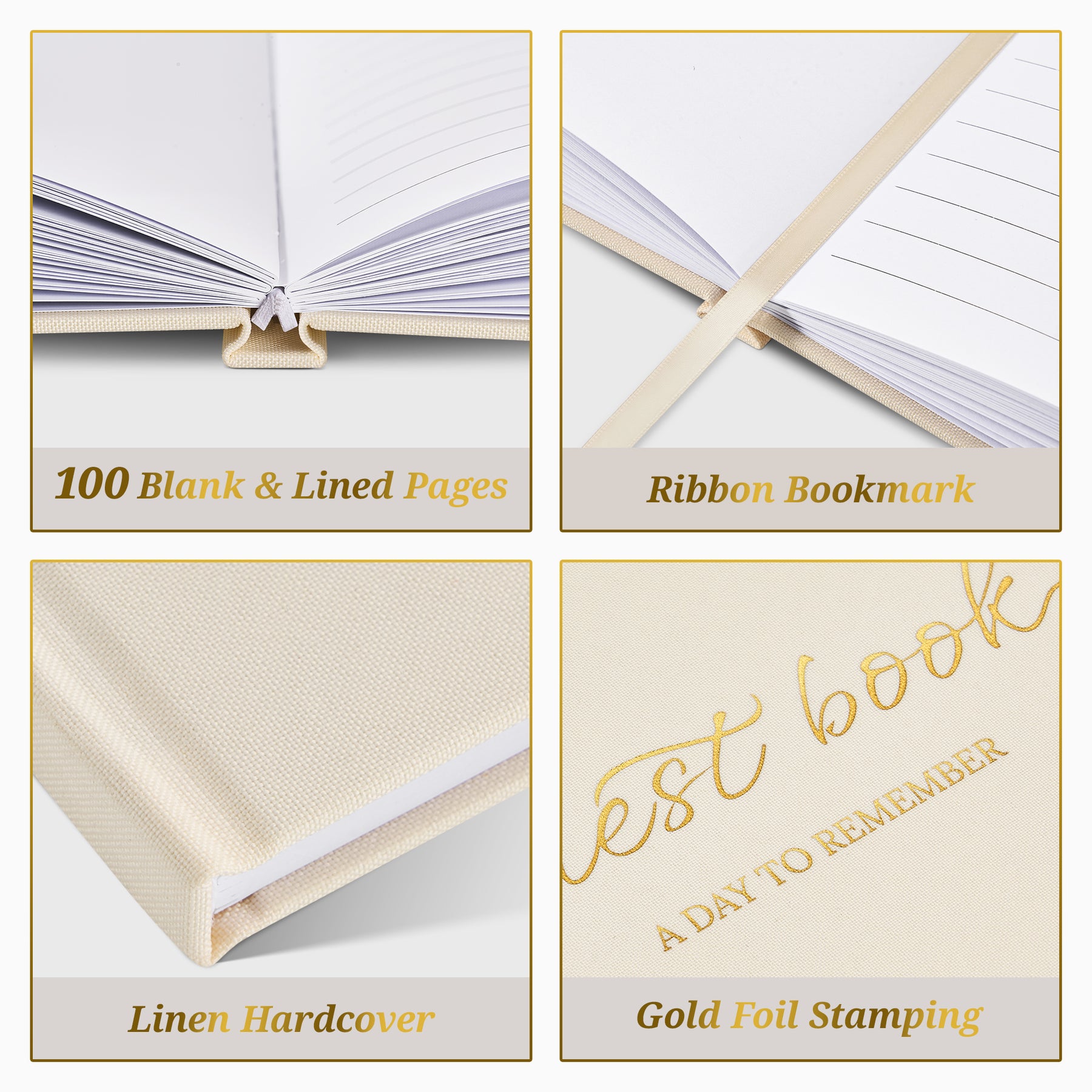 JARLINK Wedding Guest Book for Reception, Polaroid Sign-in Guestbook