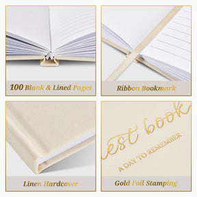 JARLINK Wedding Guest Book for Reception, Polaroid Sign-in Guestbook