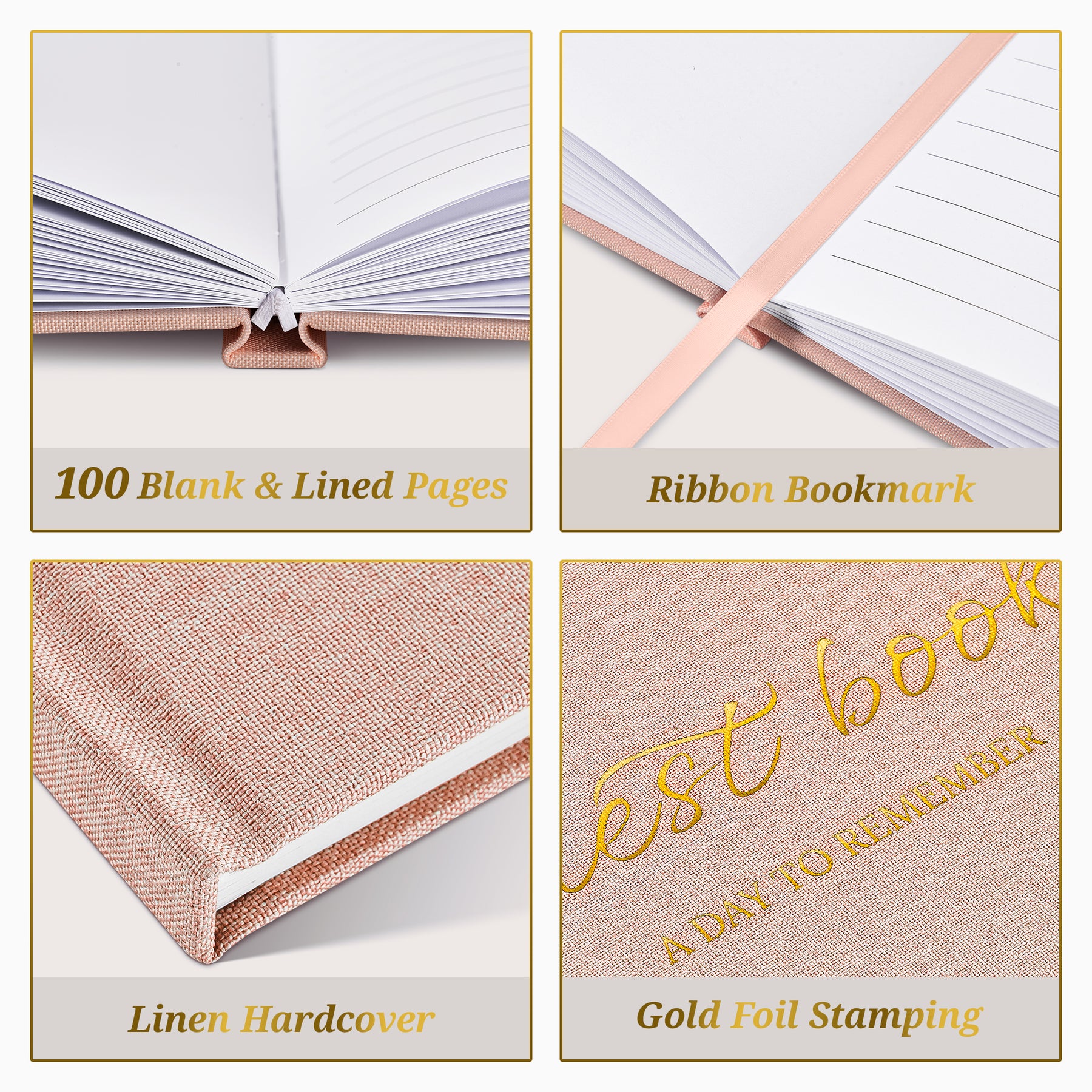 JARLINK Wedding Guest Book for Reception, Polaroid Sign-in Guestbook