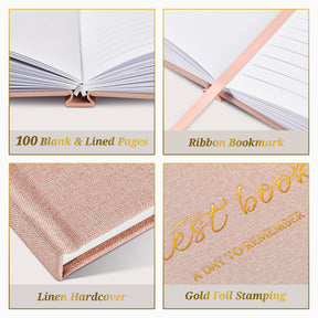 JARLINK Wedding Guest Book for Reception, Polaroid Sign-in Guestbook