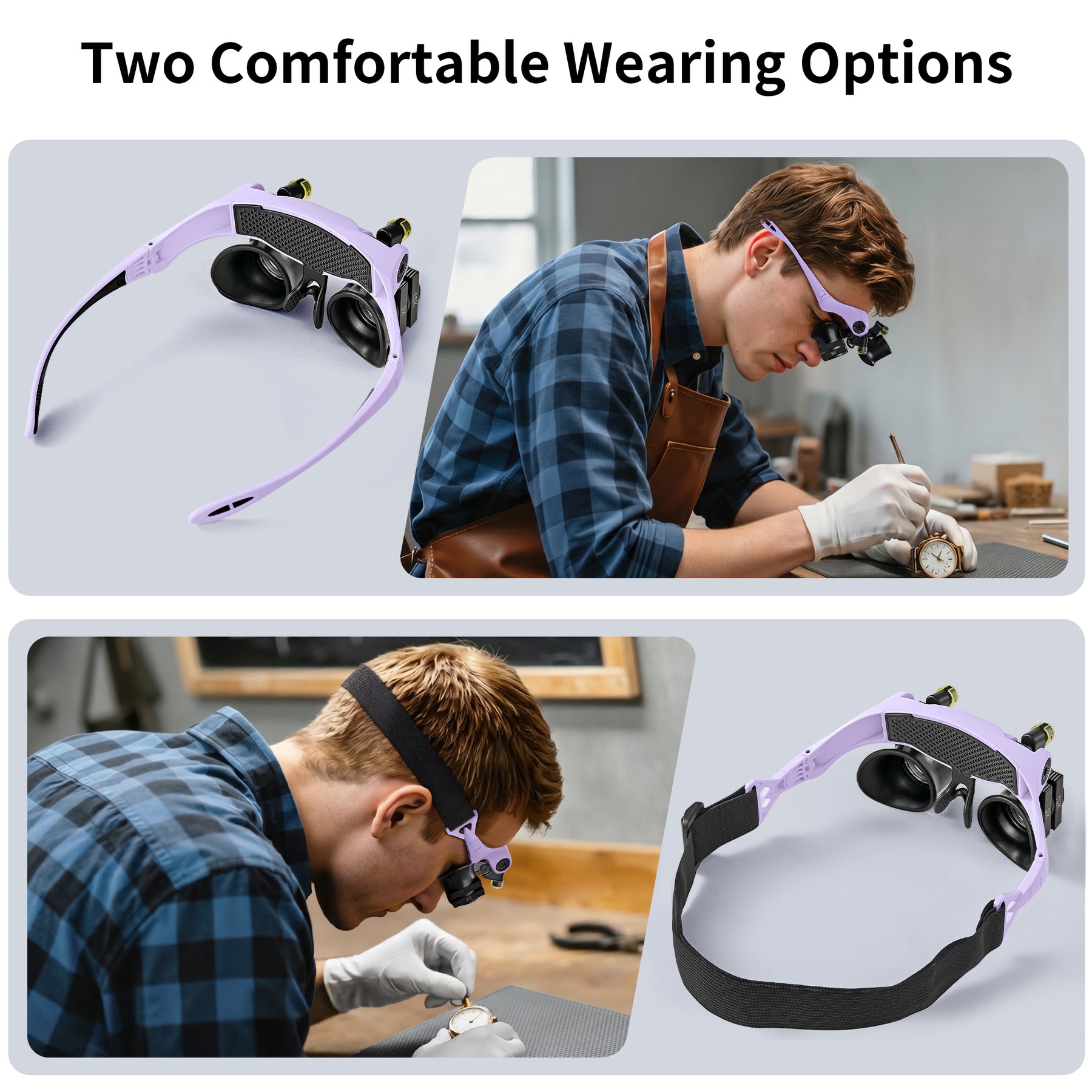JARLINK Magnifying Glasses with LED Light, 14 Lenses, Hands Free