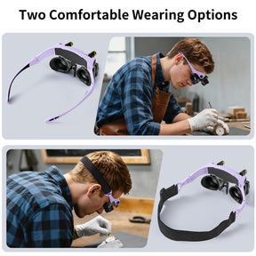 JARLINK Magnifying Glasses with LED Light, 14 Lenses, Hands Free