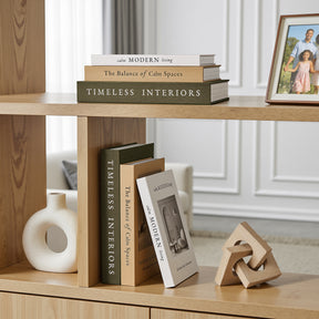 JARLINK Decorative Books, Set of 3 Stackable Fake Book Storage Boxes